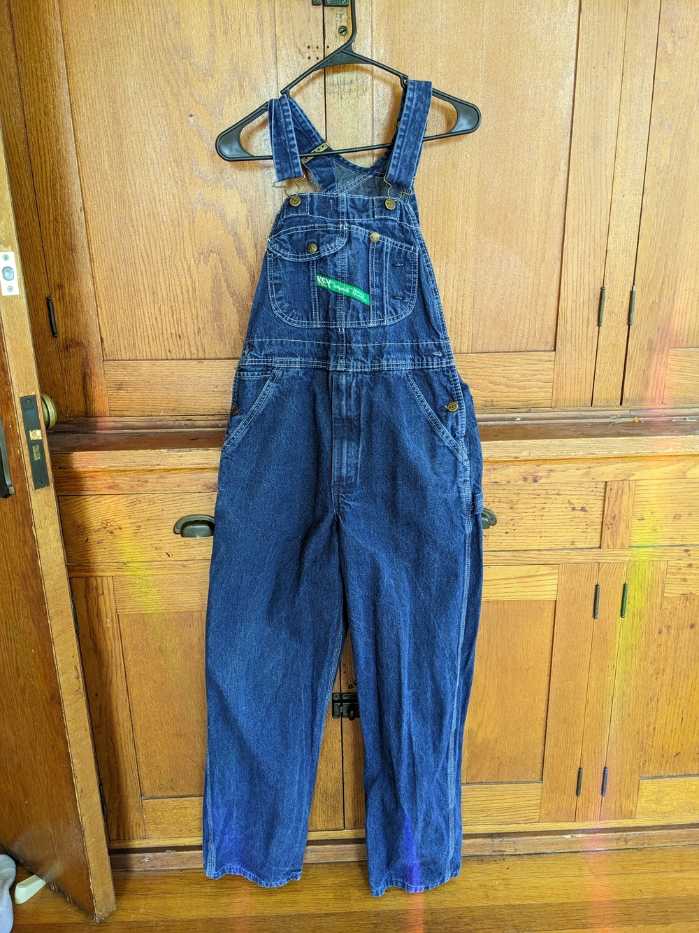 Dark Wash Denim Overalls with Front Pocket